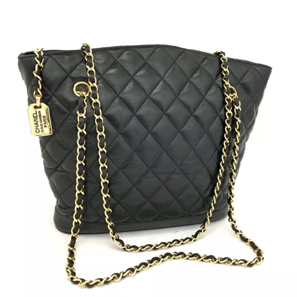 Chanel Quilted Matelasse Lambskin Tote Bag